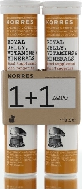 Korres Royal Jelly Vitamins & Minerals 2 x 20 αναβράζοντα δισκία