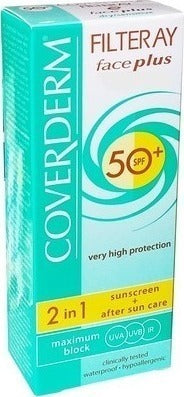 Coverderm Filteray Face Plus 2 in 1 Sunscreen & After Sun Care Oily-Acneic Skin SPF50+ 50ml