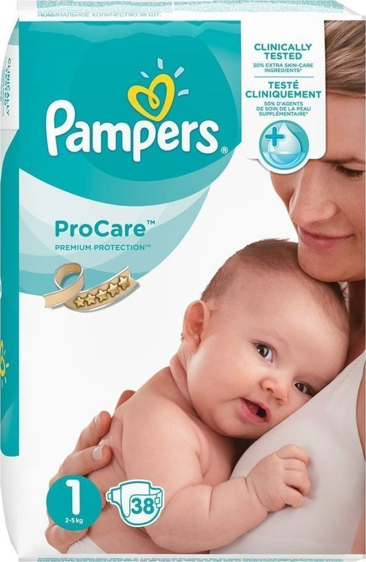 Pampers Pro Care Premium Protection No1 (2-5kg) 38τμχ
