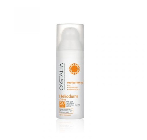 Castalia Helioderm Creme spf50 Protection x3 Αντηλιακή Κρέμα Προσώπου για κανονικές-ξηρές Επιδερμίδες 50ml