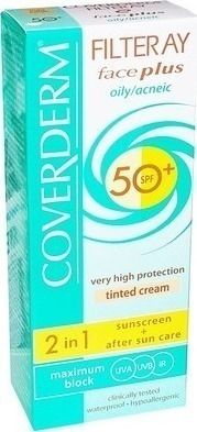 Coverderm Filteray Face Plus Tinted Cream Soft Brown Oily - Acneic Skin Spf50+ 50ml