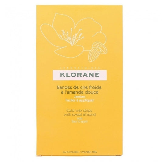 Klorane Body & Legs Hair Removal Cold Wax Strips With Sweet Almond 6τμχ