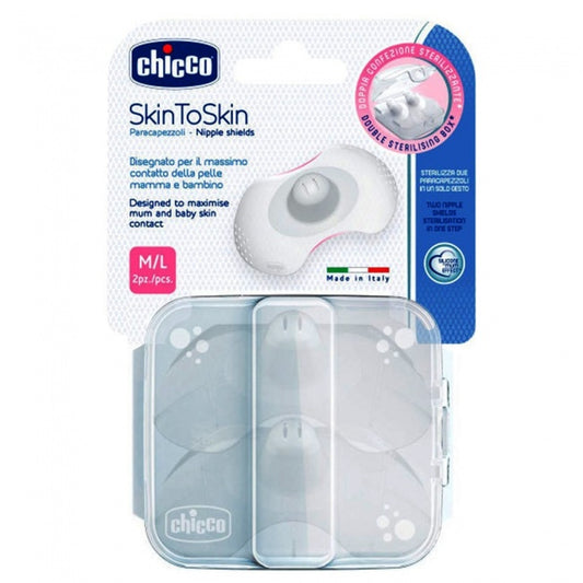 Chicco Skin To Skin Δίσκοι Στήθους Σιλικόνης M-L 2τμχ