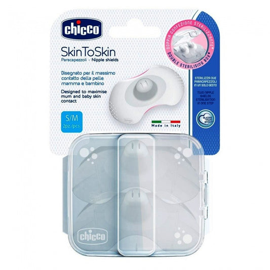 Chicco Skin To Skin Δίσκοι Στήθους Σιλικόνης S-M 2τμχ
