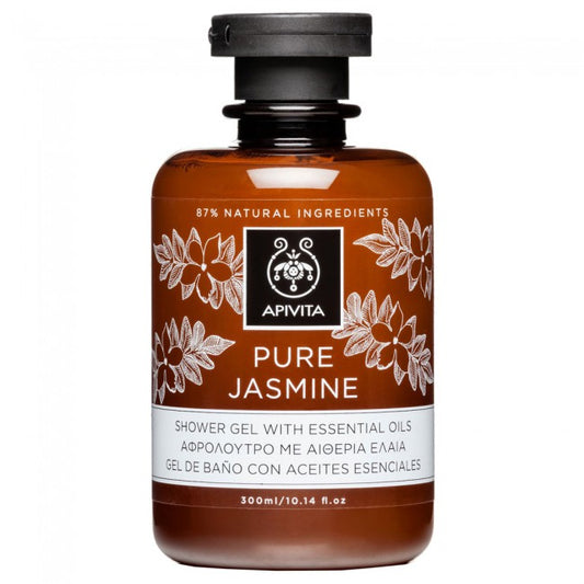 Apivita Pure Jasmine Αφρόλουτρο Με Αιθέρια Έλαια 300ml