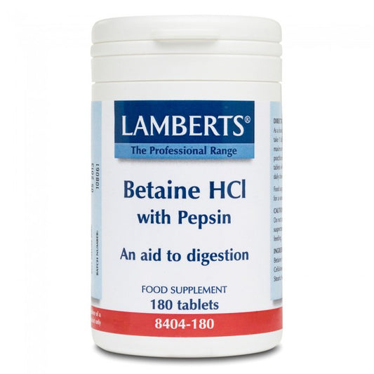 Lamberts Betaine HCL 324mg Pepsin 180tabs