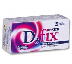 UNI-PHARMA D3 FIX EXTRA 2000IU, VITAMIN D3, 60 ΤΑΜΠΛΕΤΕΣ