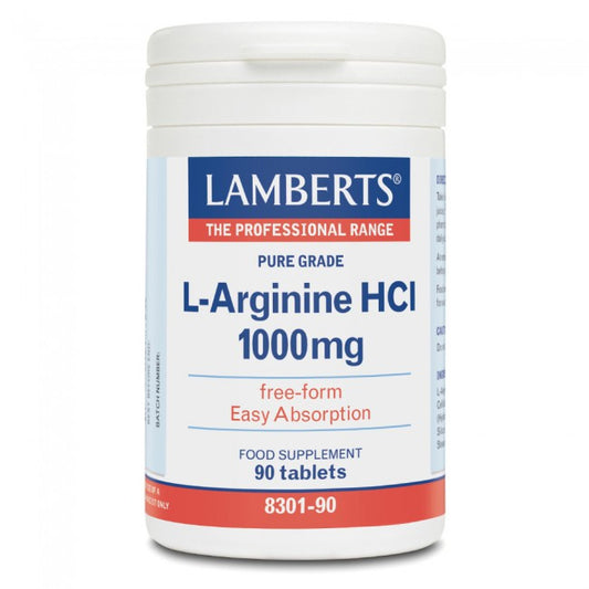 Lamberts L-Arginine HCL 1000mg 90tabs