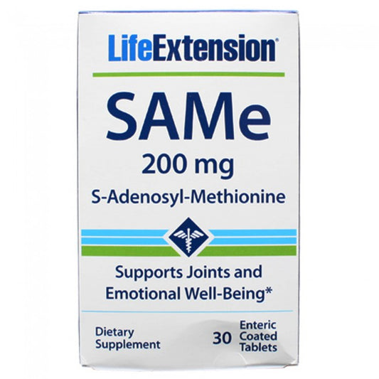 Life Extension SAMe S-adenosyl-methionine 200mg 30 tabs
